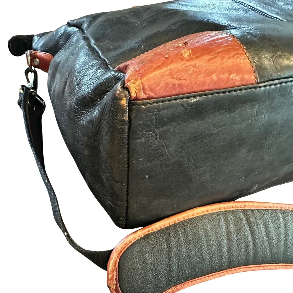 Samsonite Heritage Industries Black Brown Leather Briefcase Laptop Bag 18